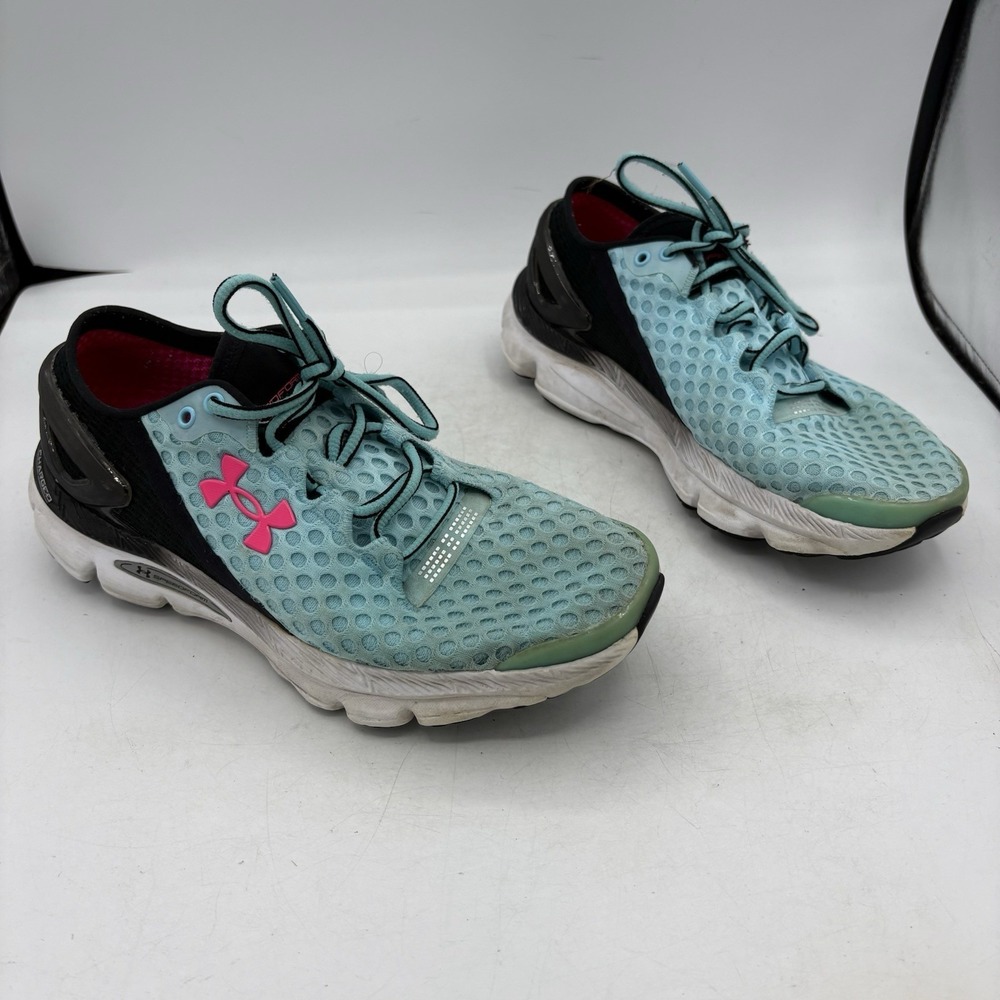 Under Armour Shoes Womens Size 8 Speedform Gemini 2 Teal Black Run Sneakers